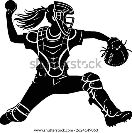 Softball Pitcher in Action design