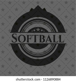 Softball realistic dark emblem