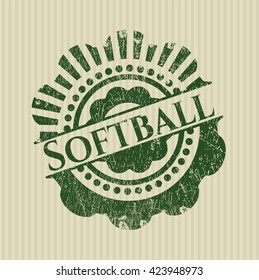 Softball rubber grunge texture seal