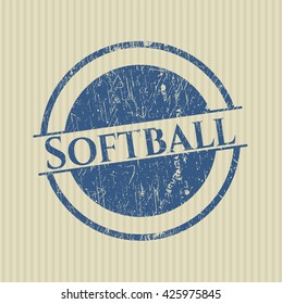 Softball rubber seal with grunge texture