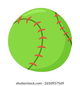 Softball Sign Emoji Icon Illustration. Sport Vector Symbol Emoticon Design Clip Art Sign Comic Style.