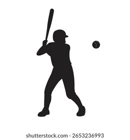 design de arte vetorial de silhueta softball