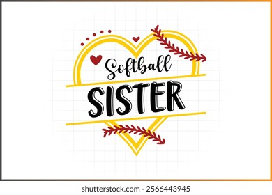 Softball T-shirt Design, Softball Sister