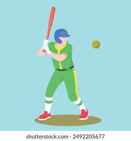 softball vector art design illustration