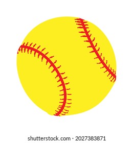 Softball vector icon. baseball illustration sign. ball symbol or logo.