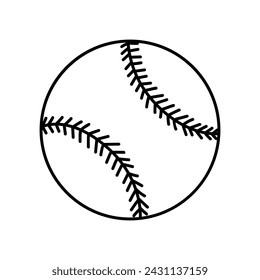 Icono de vector de softbol. símbolo de ilustración de béisbol. símbolo de bola o logotipo.