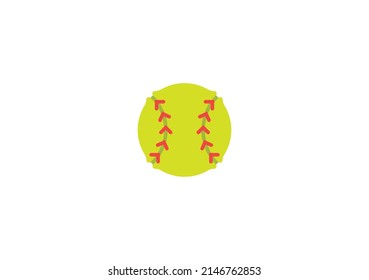 Vector Softball Emoticon Aislado. Icono de Softbol