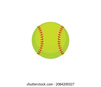 Softball vector isolated icon. Softball emoji illustration. Softball vector isolated emoticon