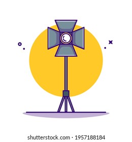 Softbox Lighting Vector Cartoon Illustration. Photography Icon Concept White Isolated. Flat Cartoon Style Suitable for Web Landing Page, Banner, Sticker, and Background