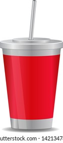 Softdrink Plastic Cup Vector