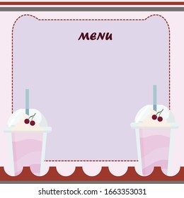 soft-drinks menu design sweet tone