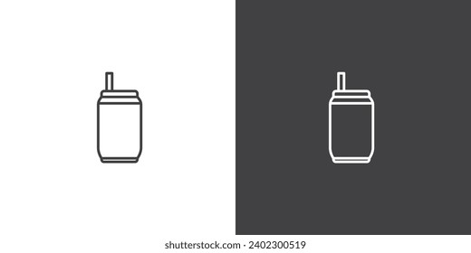 Softdrinks vector icon. Movie elements. Simple Cinema movie signs. Isolated Cinema movie on black and white background.