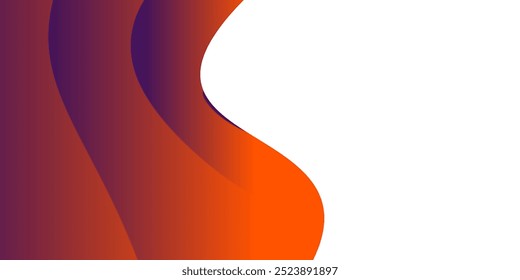 A soft-edged, flowing design of orange and purple.