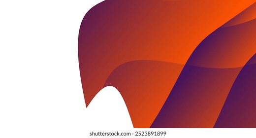 A soft-edged, flowing design of orange and purple.