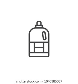 Softener bottle outline icon. linear style sign for mobile concept and web design. detergent simple line vector icon. Symbol, logo illustration. Pixel perfect vector graphics