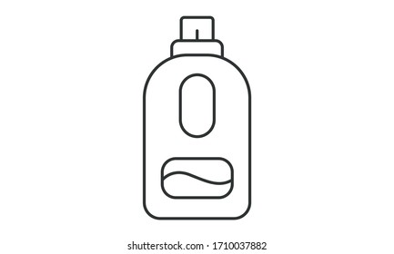 Softener, cleanser, detergent, laundry, liquid, soap, washing powder, housekeeping, fabric softener, container, housework free vector icon