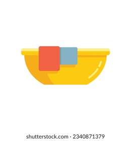 Softener clothes basin icon. Flat illustration of Softener clothes basin vector icon for web design isolated