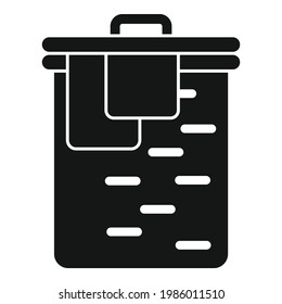 Softener clothes box icon. Simple illustration of Softener clothes box vector icon for web design isolated on white background