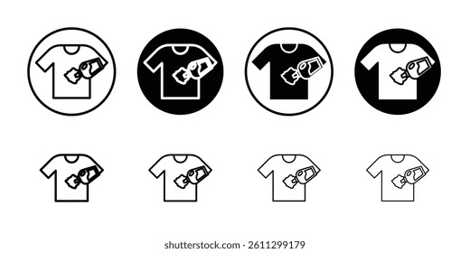 Softener clothes dirt icon Flat illustration sign