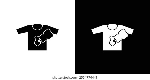 Softener clothes dirt icon linear logo isolated