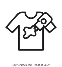 Softener clothes dirt icon Thin line illustration
