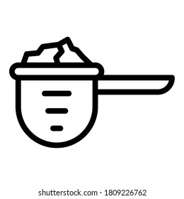 Softener detergent spoon icon. Outline softener detergent spoon vector icon for web design isolated on white background