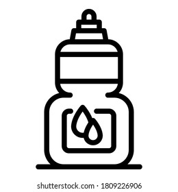 Icono del cuentagotas para suavizar. Icono del vector del amortiguador de contorno para diseño web aislado en fondo blanco