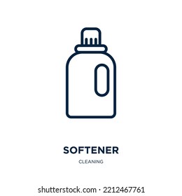 softener icon from cleaning collection. Thin linear softener, bottle, detergent outline icon isolated on white background. Line vector softener sign, symbol for web and mobile