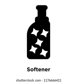 Softener icon vector isolated on white background, logo concept of Softener sign on transparent background, filled black symbol