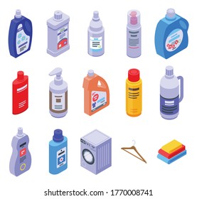 Softener icons set. Isometric set of softener vector icons for web design isolated on white background