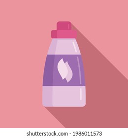 Waschsalon mit Weichspüler-Symbol. Flache Illustration der Waschmaschine Softener Vektorsymbol für Webdesign