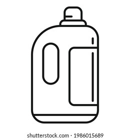 Weichspüler Flüssigflasche Icon. Umriss-Weichspüler-Flasche, Vektorsymbol für Webdesign einzeln auf weißem Hintergrund