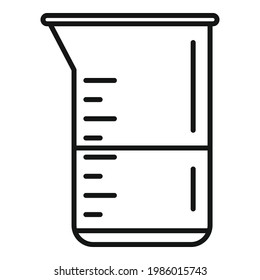 Softener measurement pot icon. Outline Softener measurement pot vector icon for web design isolated on white background