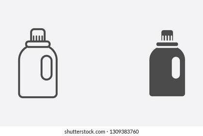 Softener outline and filled vector icon sign symbol