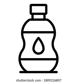 Softener plastic bottle icon. Outline softener plastic bottle vector icon for web design isolated on white background