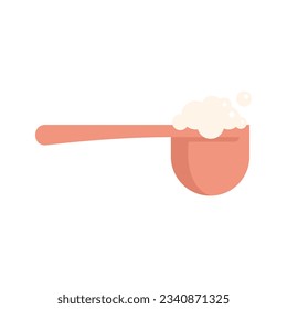 Softener plastic spoon icon. Flat illustration of Softener plastic spoon vector icon for web design isolated