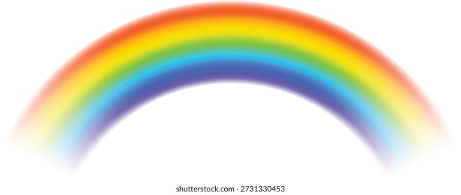 Soft-Focus Vibrant Arched Rainbow with Natural Color Gradient