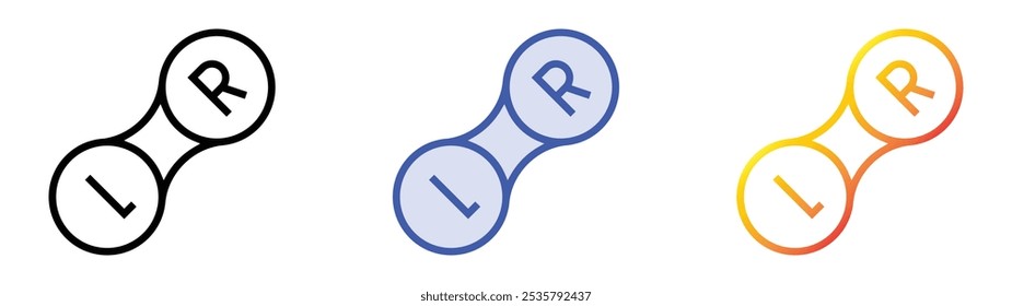softlens case icon. Linear, Blue Fill and Gradient Style Design Isolated On White Background