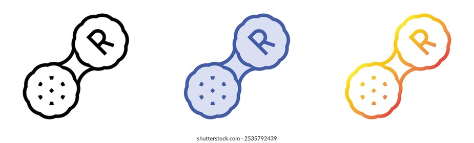 softlens case icon. Linear, Blue Fill and Gradient Style Design Isolated On White Background