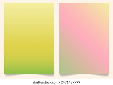 Softly blending hues cascade across backgrounds, painting a canvas of gentle transitions. Ideal for brochures, booklets, catalogs, posters, business cards, social media, and any project