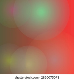 Softly blurred circular light effects create a bokeh pattern with warm red and cool green gradients. Ideal for digital design website backgrounds and promotional materials.