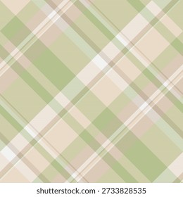 Softly colored tartan plaid pattern with interwoven lines. Ideal for backgrounds, textiles, or web design. Offers a calm, textured visual appeal.