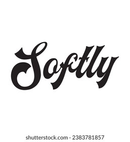 softly text on white background.