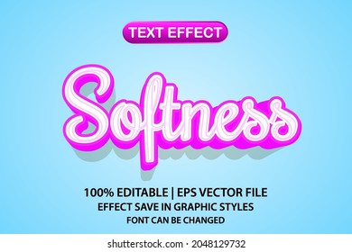 softness 3d editable text effect