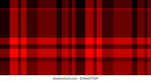 Softness texture plaid seamless, brand check vector fabric. Halftone pattern tartan textile background in red and dark colors palette.