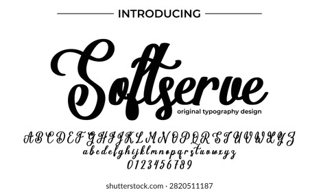 Softserve Handwritten Script Font | Elegant Modern Brush Calligraphy Typography Display