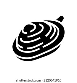 soft-shell clam glyph icon vector. soft-shell clam sign. isolated contour symbol black illustration