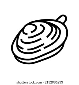 soft-shell clam line icon vector. soft-shell clam sign. isolated contour symbol black illustration