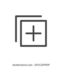 Software Addition and New App Icons. Digital Upgrade and Plus Button Symbols.