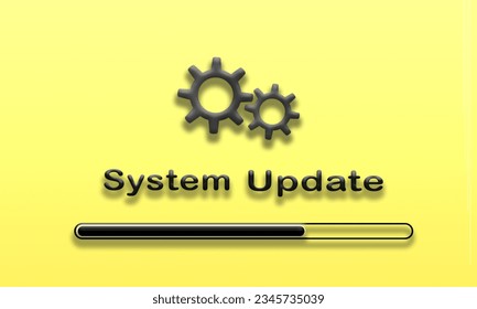 Software or any technology system update sign. System update concept web vector illustration. Updating pattern template for computer, phone, software. 